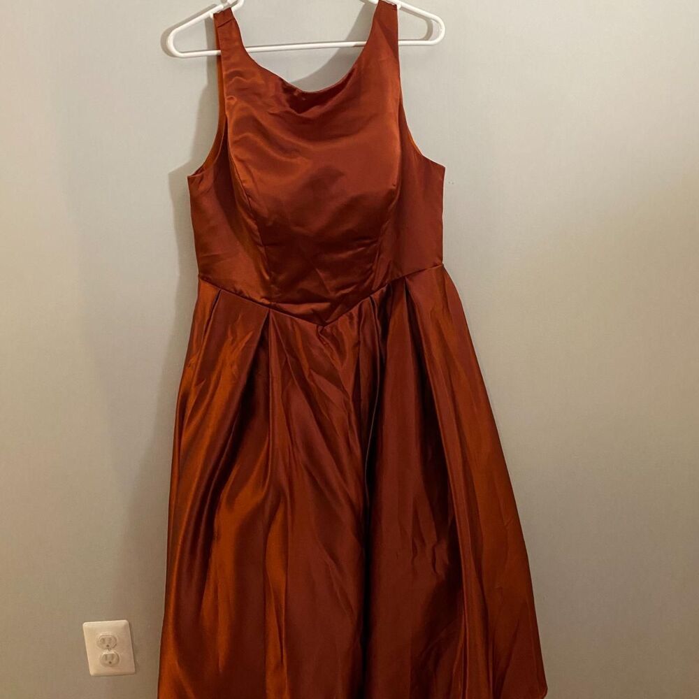 Unbranded Women's Brown and Orange Formal-dresses